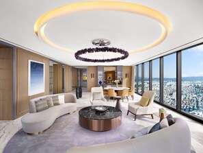 Presidential Suite, 2 Bedrooms, Club Lounge Access, Lake View | 1 bedroom, premium bedding, down comforters, in-room safe