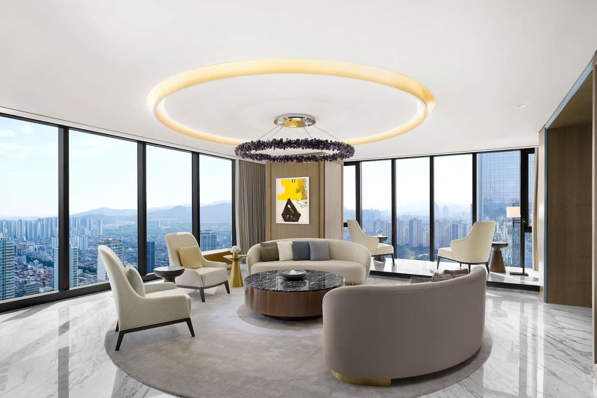 Presidential Suite, 2 Bedrooms, Club Lounge Access, Lake View | Premium bedding, down comforters, in-room safe, blackout drapes