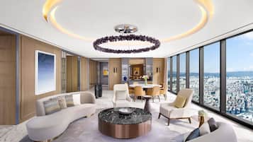 プレジデンシャル スイート 2 ベッドルーム クラブラウンジ利用可 レイクビュー | 1 室のベッドルーム、高級寝具、羽毛の掛け布団、セーフティボックス (室内)