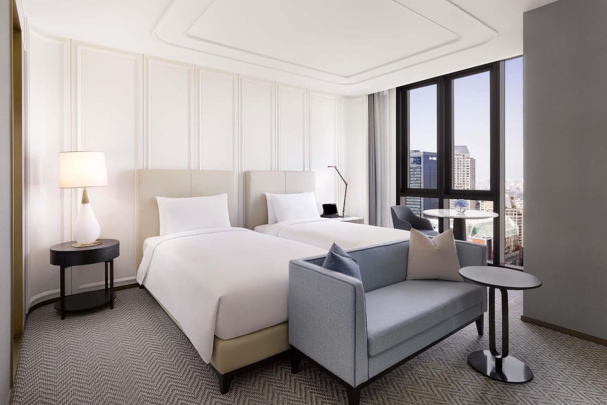 Luxury Room with 2 Single Beds | Premium bedding, down comforters, in-room safe, blackout drapes