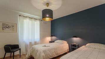 4 bedrooms, iron/ironing board, travel crib, WiFi