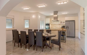 House | Private kitchen | Fridge, cookware/dishes/utensils - Nice Home in Dubrava kod Sibenika With Outdoor Swimming Pool, Wifi and 5 Bedrooms (Sibenik)