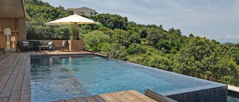 Outdoor pool, a heated pool