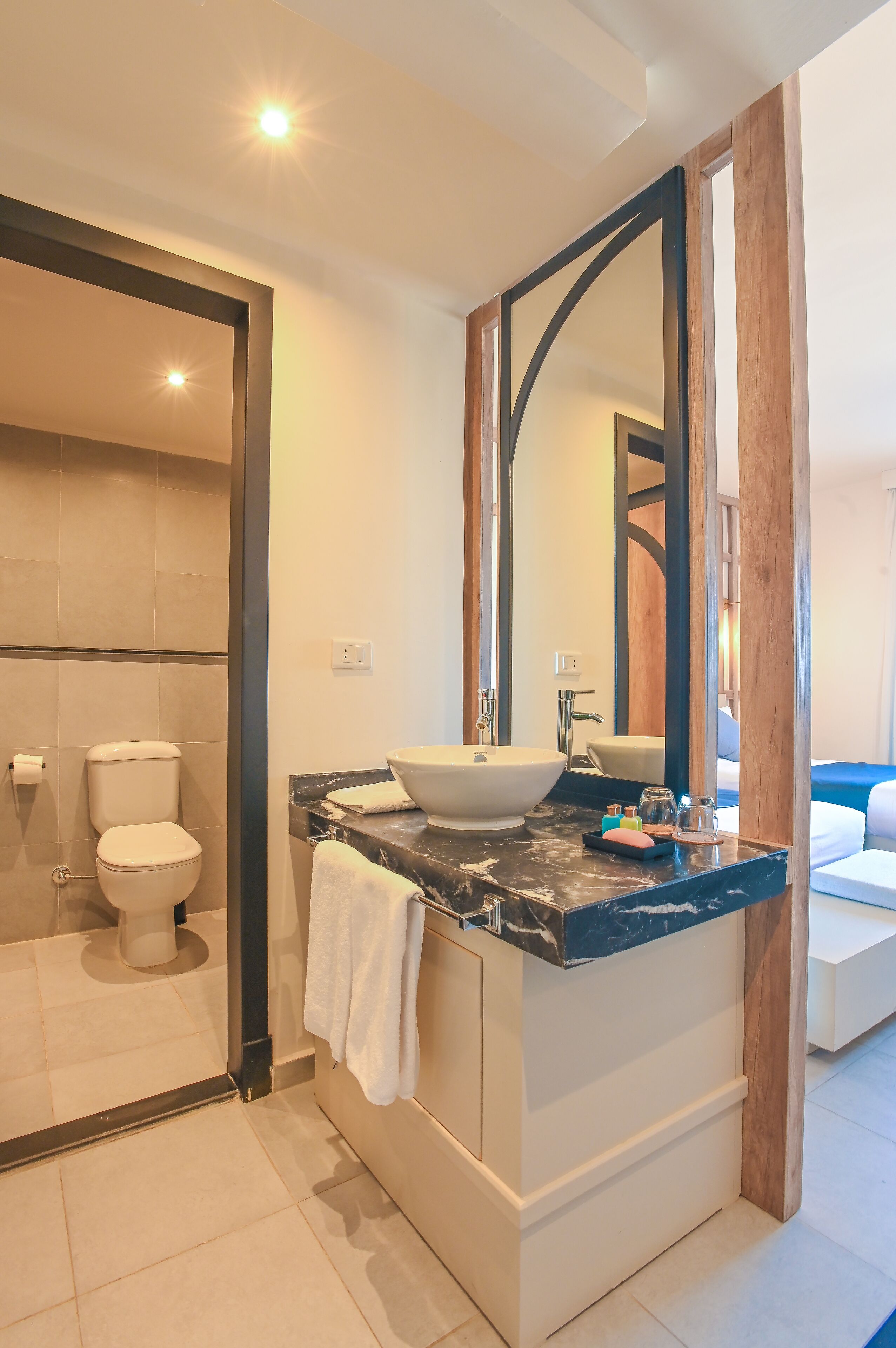 shower, free toiletries, hair dryer, soap