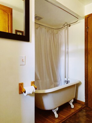 Hair dryer, towels, toilet paper