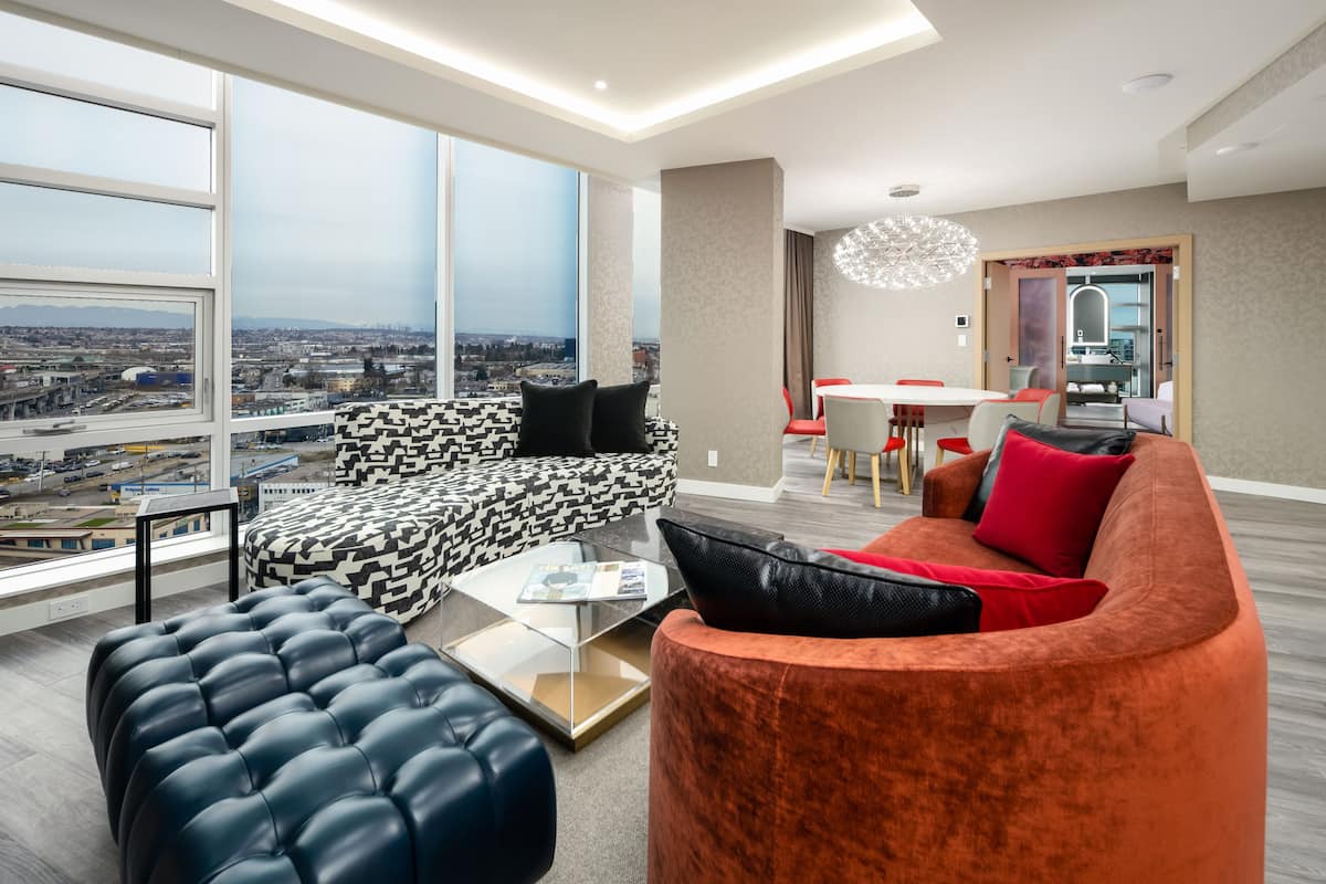 Premier Suite, 2 Bedrooms | Living area | 55-inch Smart TV with digital channels, TV, Netflix