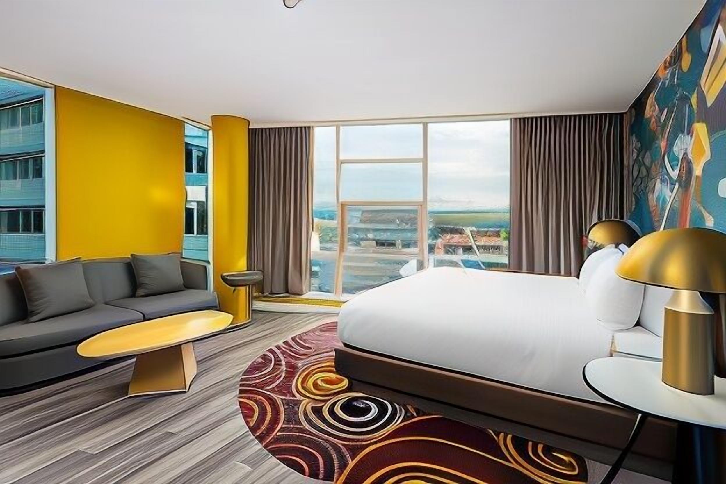 Premium bedding, down comforters, pillowtop beds, minibar