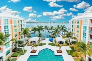 Outdoor pool, a heated pool