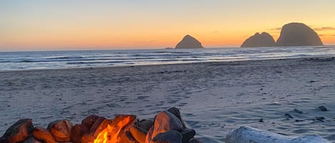 Vlak bij het strand