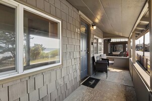 Two Bedroom Cabin, Kitchen, Ocean View | Terrace/patio