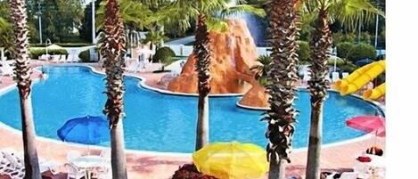 Outdoor pool, a heated pool