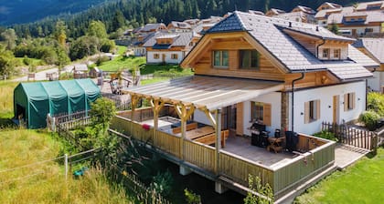 Chalet avec terrasse, sauna et spa extérieur
