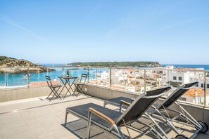 Terrace/patio - "Apartamento en Es Grau con vistas" with Sea View, A/C, Wi-Fi, Terrace & Balcony (Mahón)