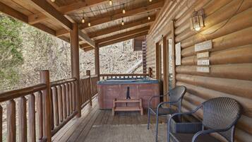 Cabin, 1 Bedroom | Outdoor spa tub