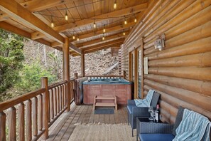 Cabin, 1 Bedroom | Outdoor spa tub