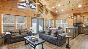 Cabin, 3 Bedrooms | Living area | Smart TV