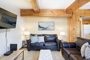 Condo, 2 Bedrooms | Living room - Snowmass 2BR Getaway Pool, Hot Tub & Ski Access - D2 by RedAwning (Snowmass Village)