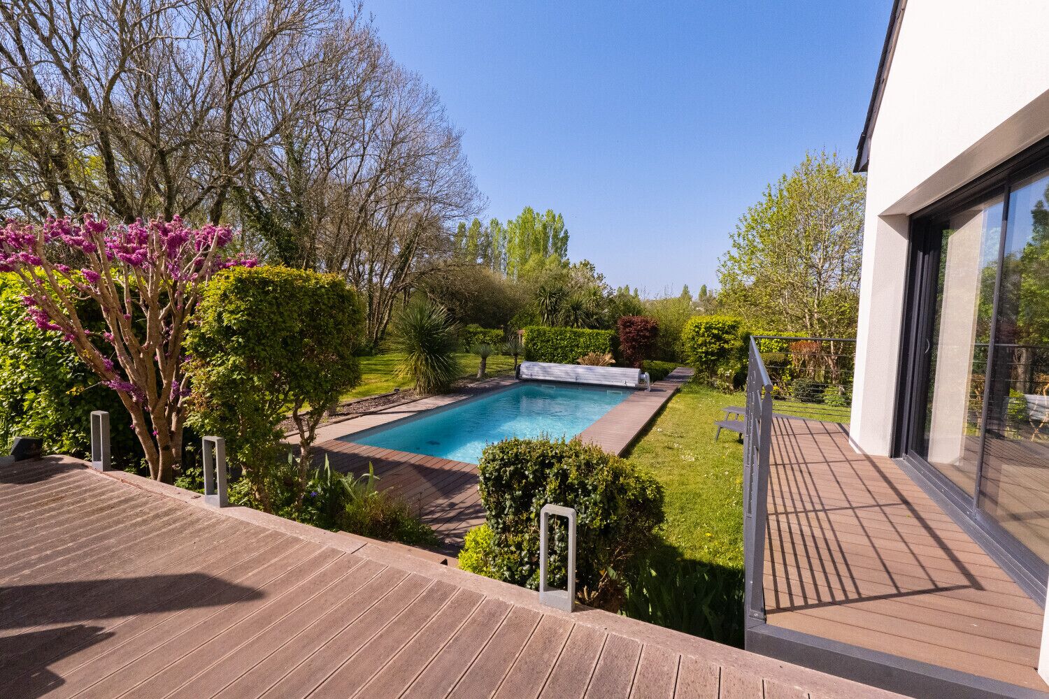 A heated pool