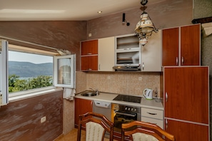 Fridge, microwave, oven, stovetop - Beautiful big appartnent for 4 persons in a green environment, bathed in the sun (HN)