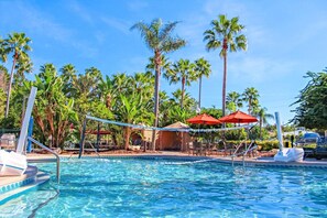 Outdoor pool, a heated pool