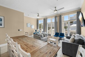 Smart TV, table football, books, offices