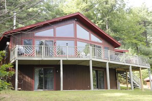 Exterior - Luxury Mnt. View Cabin with game room, hot tub, fire pit and private ski trails (Au Sable Forks)