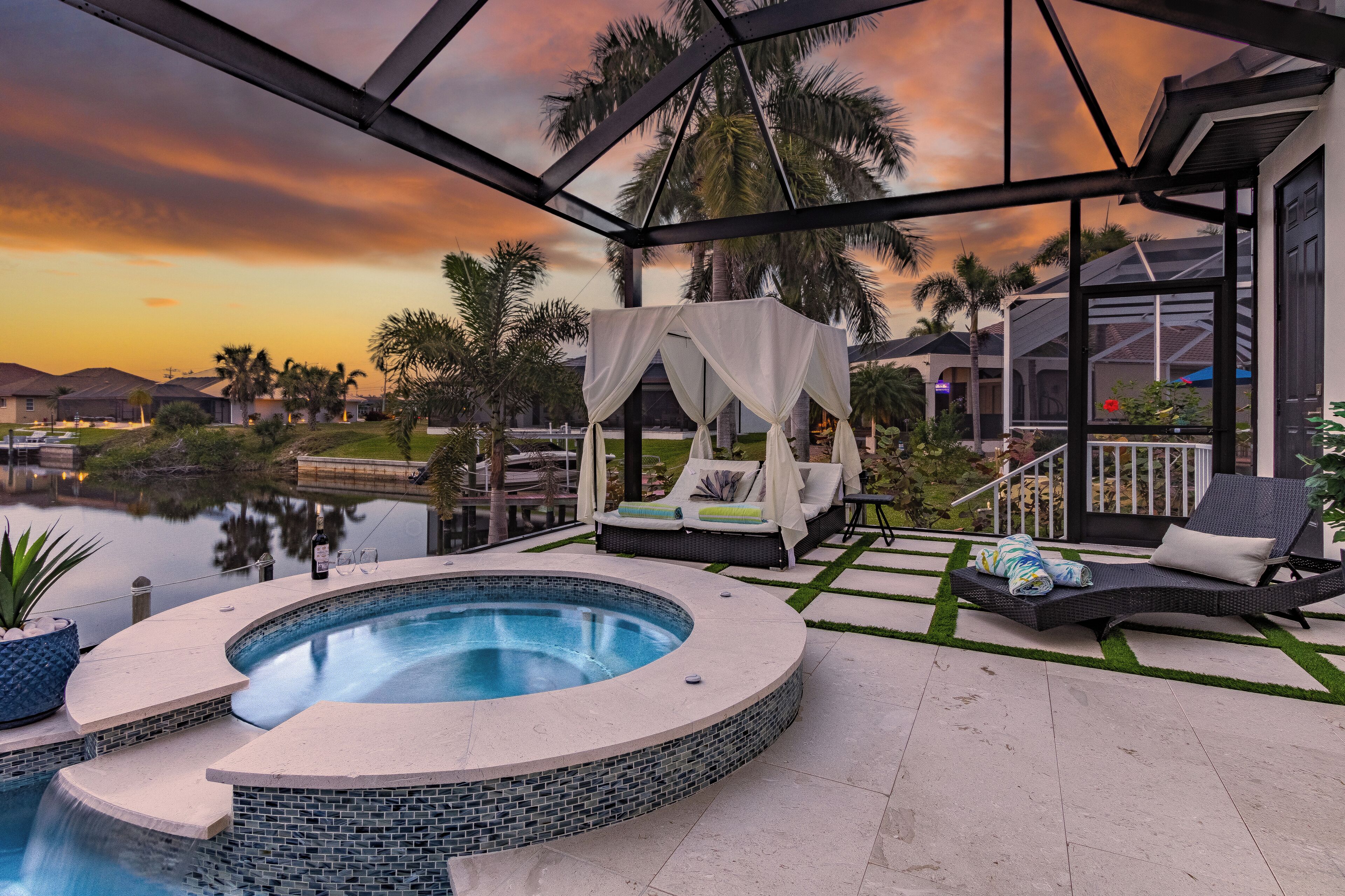 A heated pool