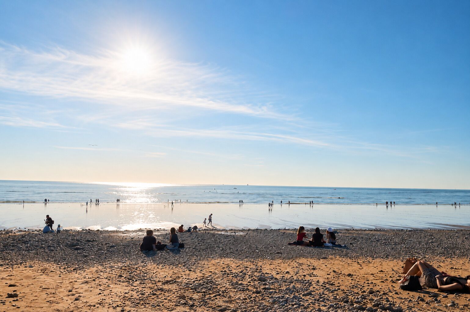 Vlak bij het strand