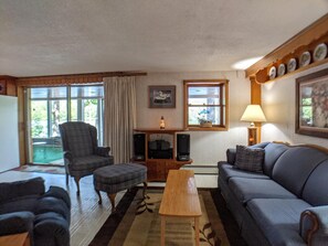 TV, DVD player, table tennis, books