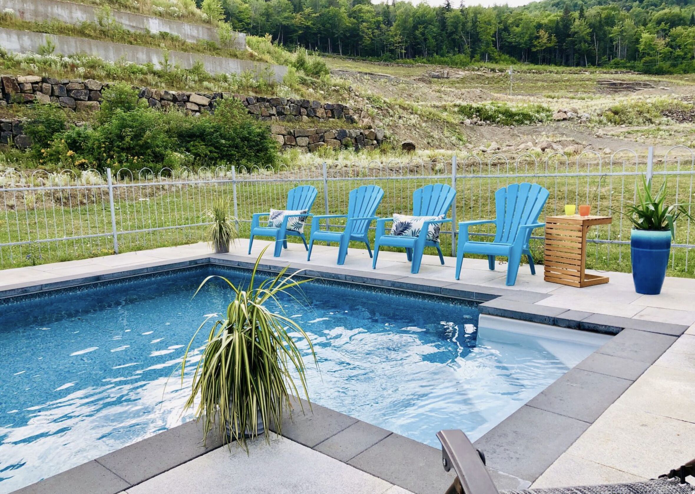 Piscine extérieure, piscine chauffée