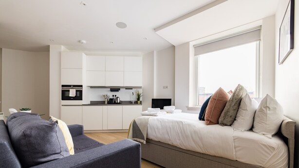 Studio | Living area - Elegant Studio in Kingston Area. (Kingston Upon Thames)