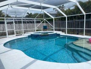 Outdoor pool, a heated pool