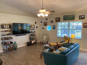 TV connectée, cheminée