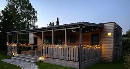 Great vacation home Rybak with box spring beds and large covered terrace