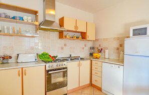 Kühlschrank, Mikrowelle, Herdplatte, Geschirrspüler