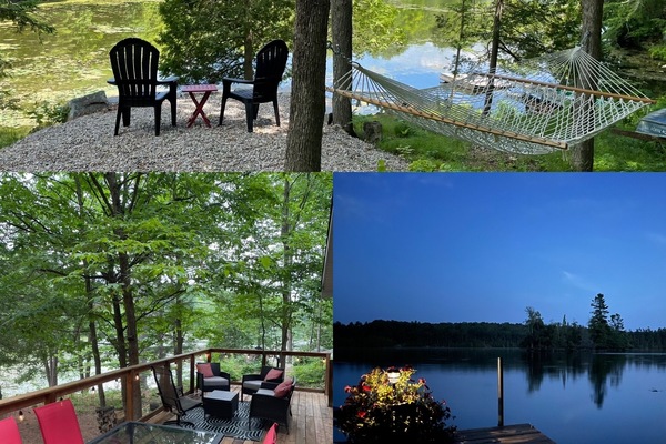 The water views and private deck & dock for Sun Set Cottage