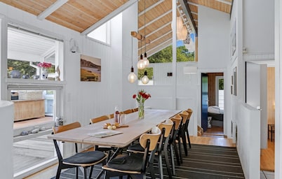 Beach front home in Nykøbing Sj with sauna