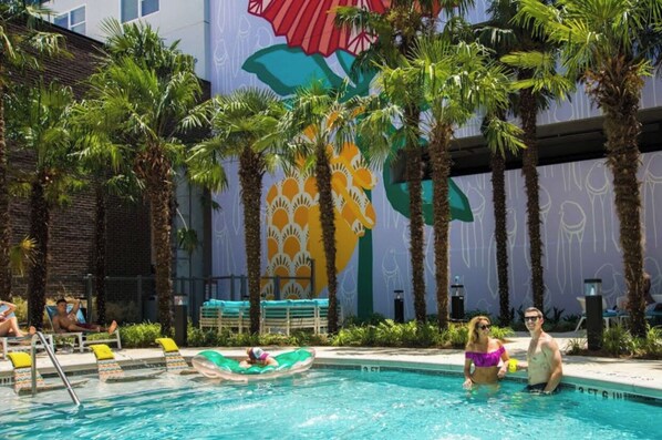 A heated pool
