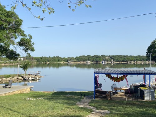 Lake front guest cabin with a boat ramp and dock. Bring your boat