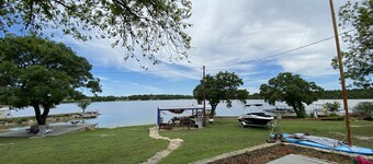 Lake front guest cabin with a boat ramp and dock. Bring your boat