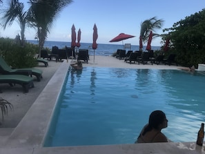 Outdoor pool, a heated pool
