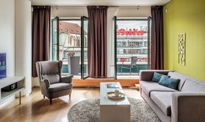Luxury Apartment, 1 Bedroom, Terrace | Living area