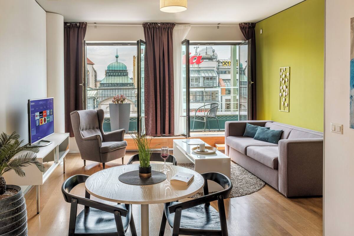 Luxury Apartment, 1 Bedroom, Terrace | Living area