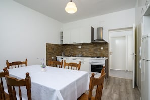 Apartment, Multiple Beds | Private kitchen | Fridge, microwave, stovetop, dishwasher