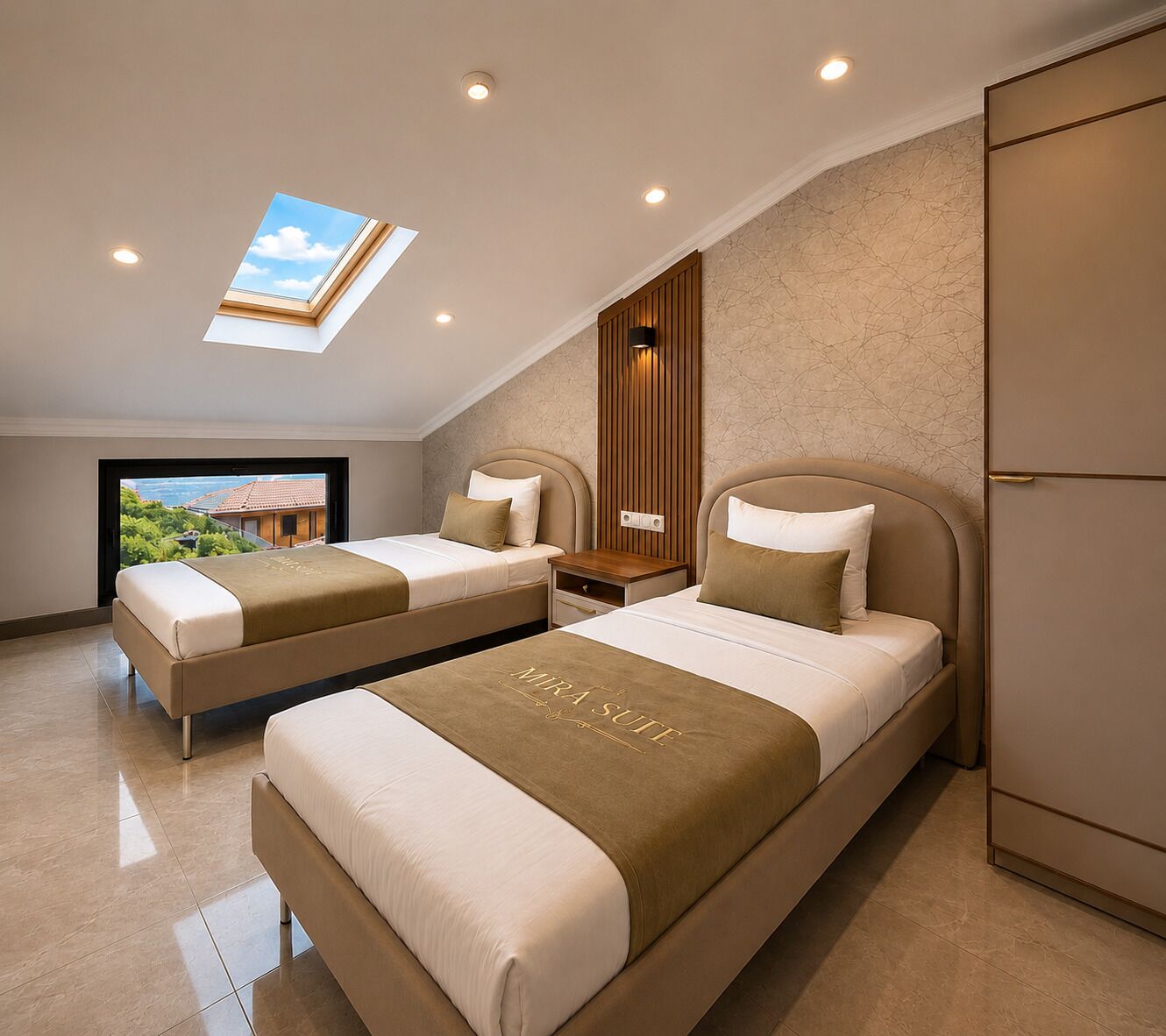 Loft clásico | 3 dormitorios, cortinas opacas, sistema de insonorización