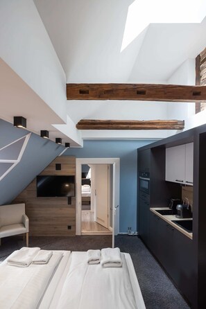 In-room safe, individually decorated, desk, iron/ironing board - Oldtown Studios by dasPaul (Nuremberg)