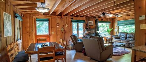 Smart TV, fireplace, DVD player, table football