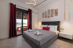 2 bedrooms, in-room safe, soundproofing, iron/ironing board