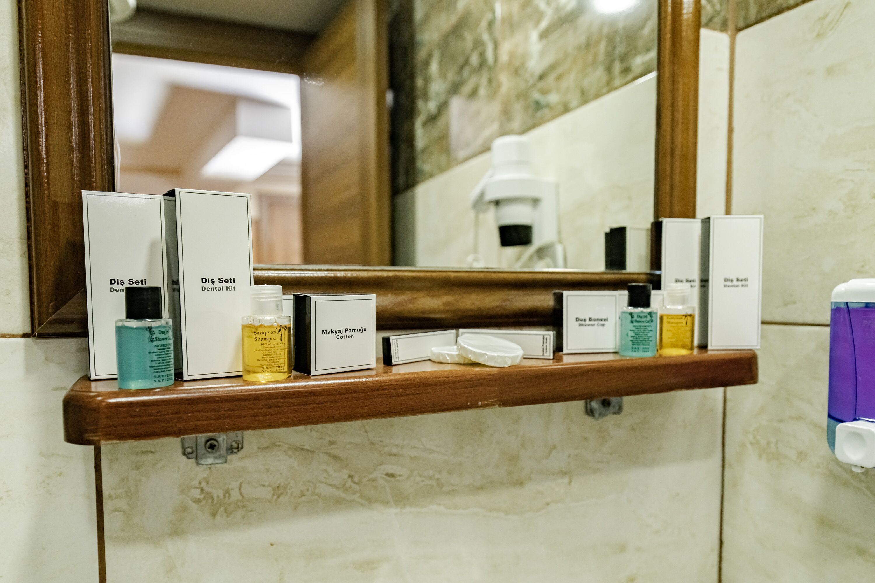 family room with city view and no balcony | bathroom | shower, free toiletries, hair dryer, slippers