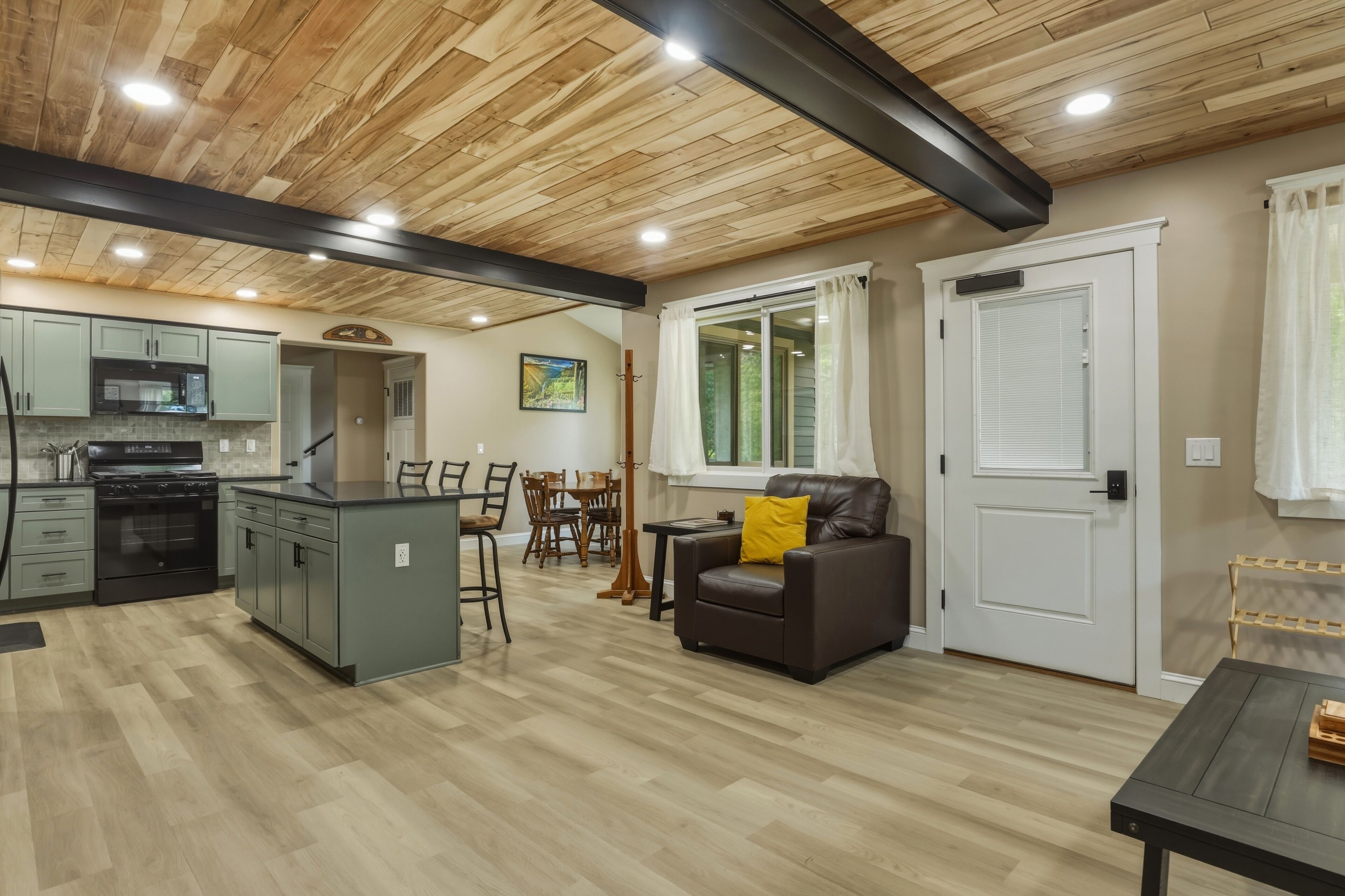 Open downstairs floor plan. 